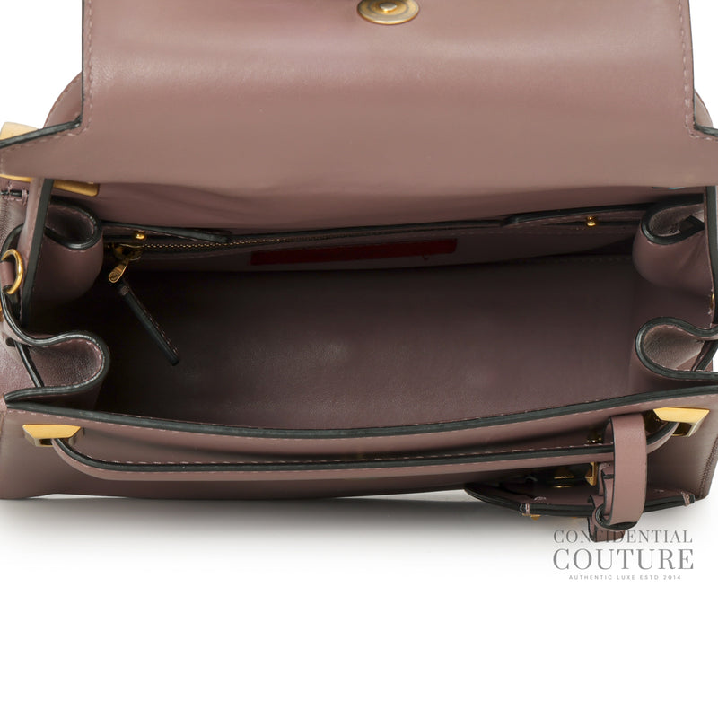 Authentic Valentino Garavani My Rockstud Leather Top Handle Bag