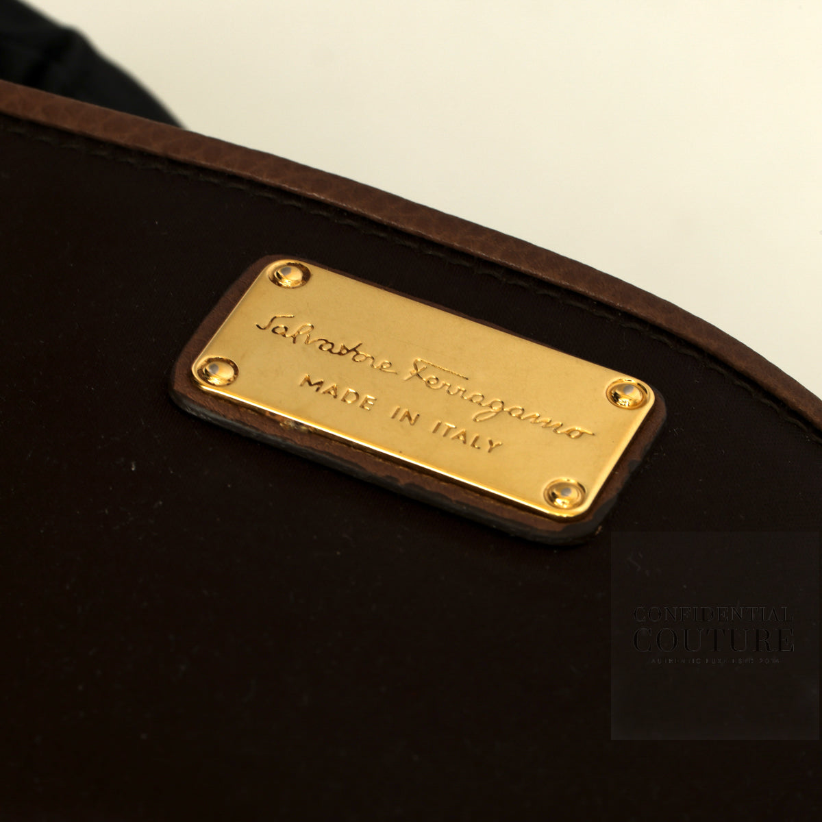 Brown Pebbled Leather Medium Ginger Tote Bag