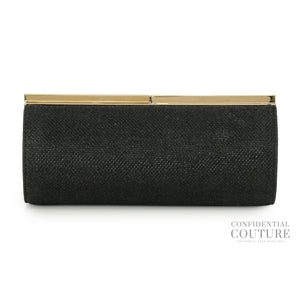 Black Fabric Evening Clutch