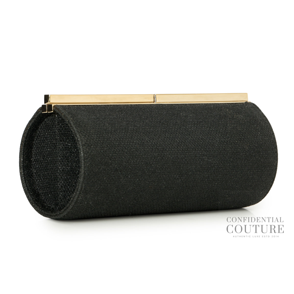 Black Fabric Evening Clutch