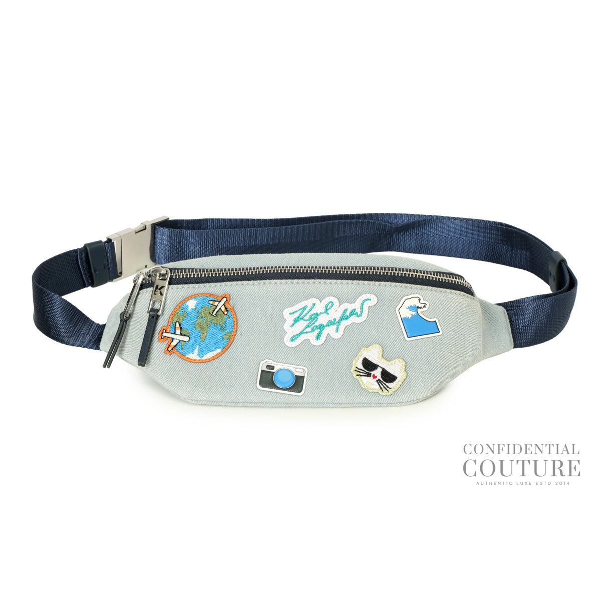 Blue Denim Belt Bag