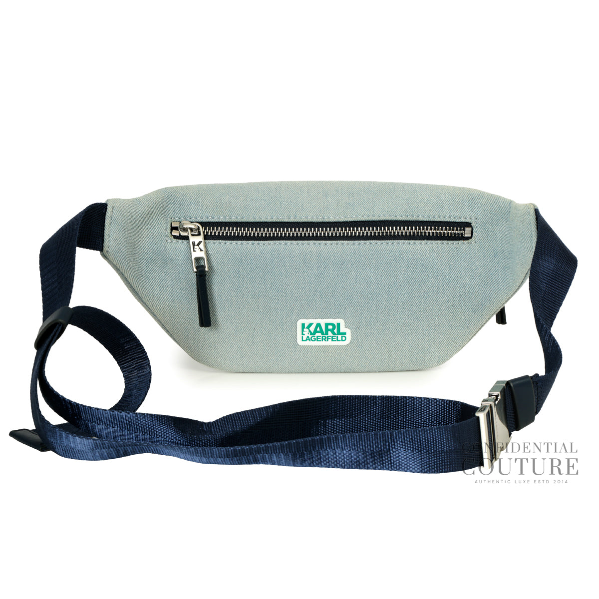 Blue Denim Belt Bag