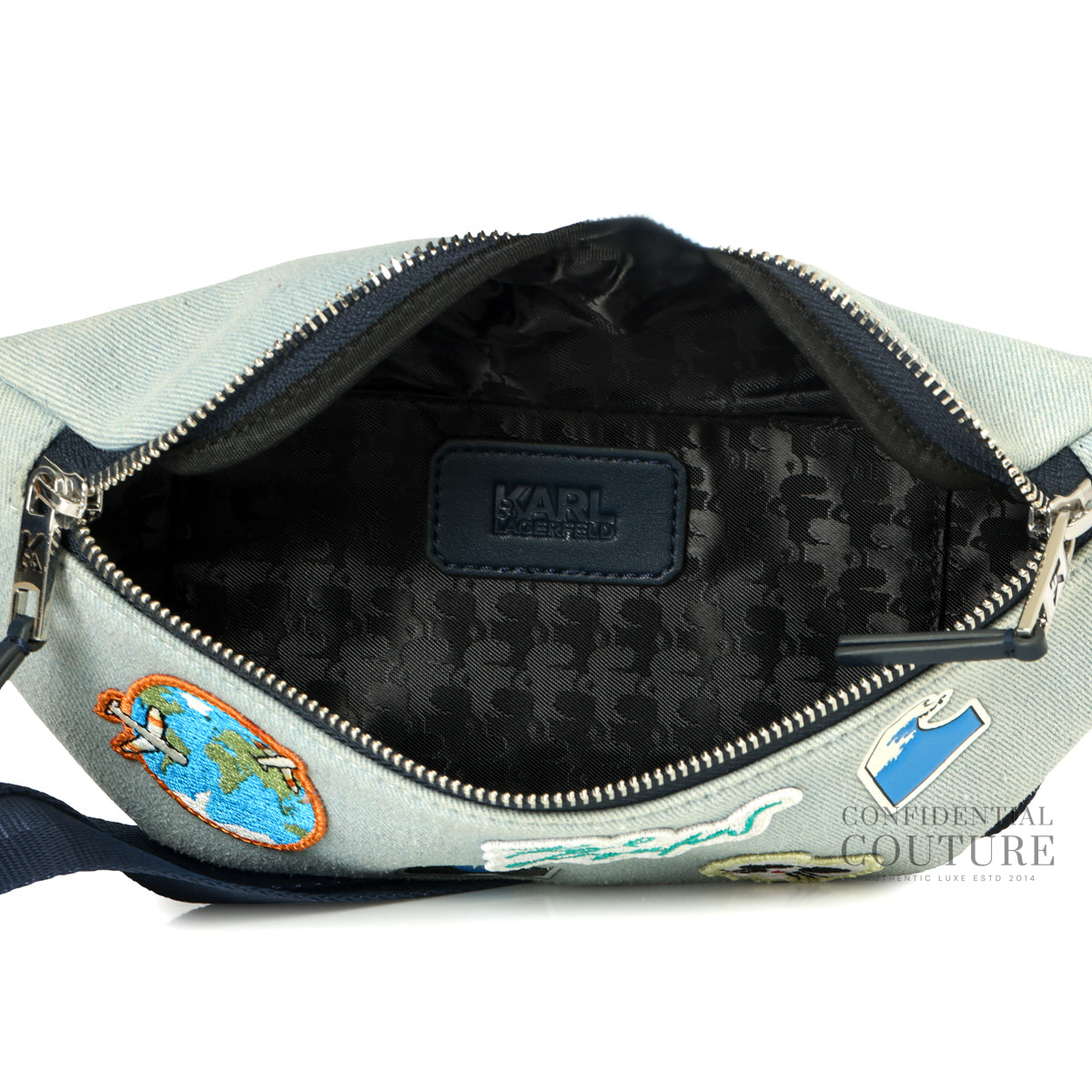 Blue Denim Belt Bag