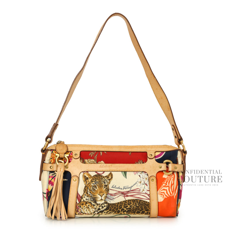 Multicolor Nylon Fiera Print Shoulder Bag