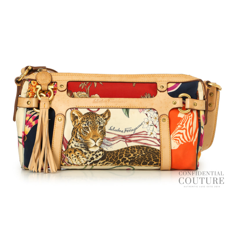 Multicolor Nylon Fiera Print Shoulder Bag