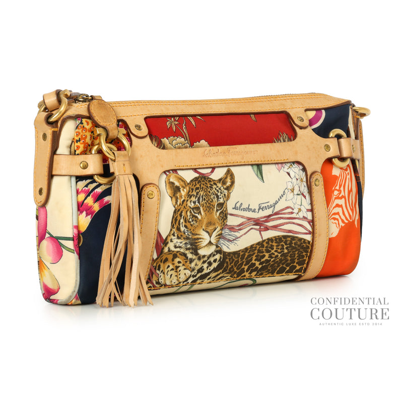 Multicolor Nylon Fiera Print Shoulder Bag