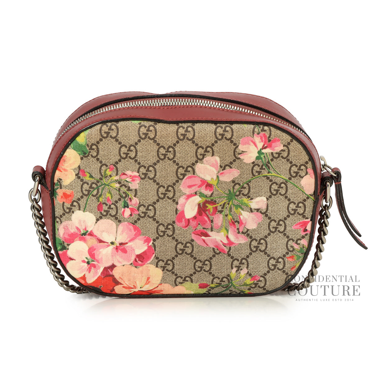 Old Rose Leather Blooms Coated Canvas Mini Crossbody Bag