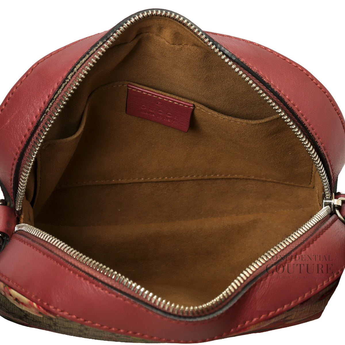 Old Rose Leather Blooms Coated Canvas Mini Crossbody Bag