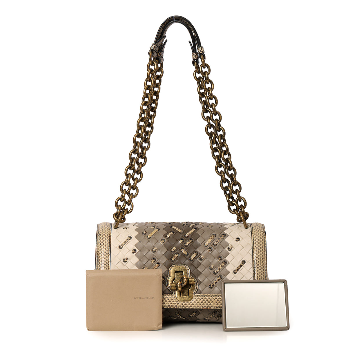 Multicolor Intrecciato Olimpia Knot Shoulder Bag One Size