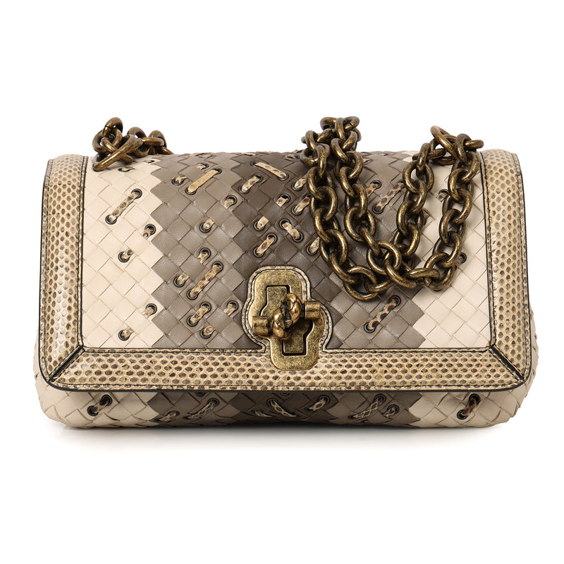 Multicolor Intrecciato Olimpia Knot Shoulder Bag One Size
