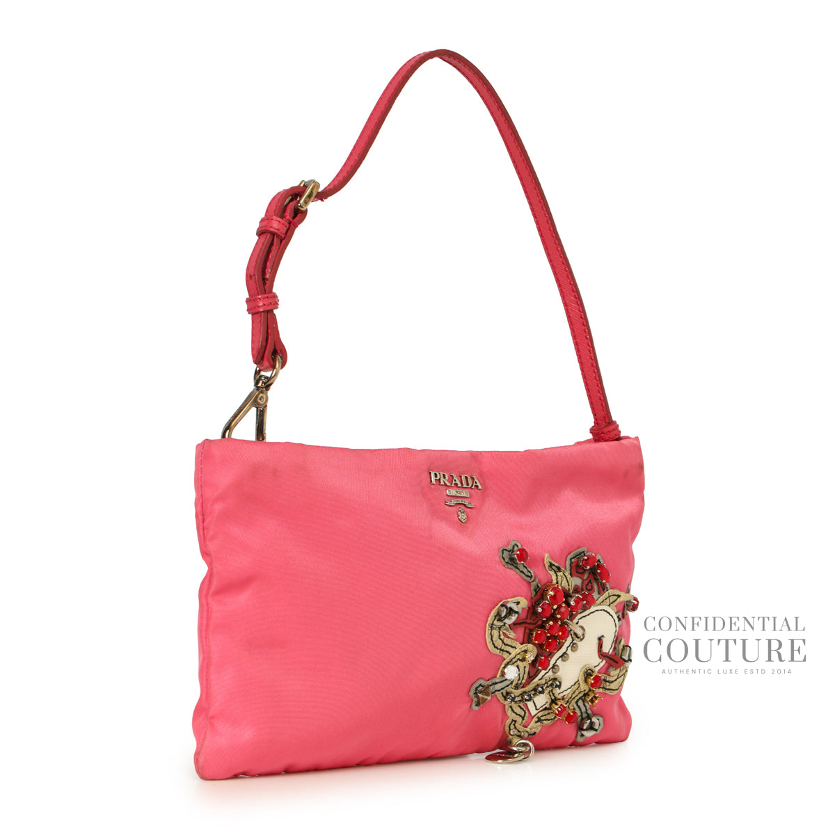 Pink Tessuto Nylon Tattoo Pochette