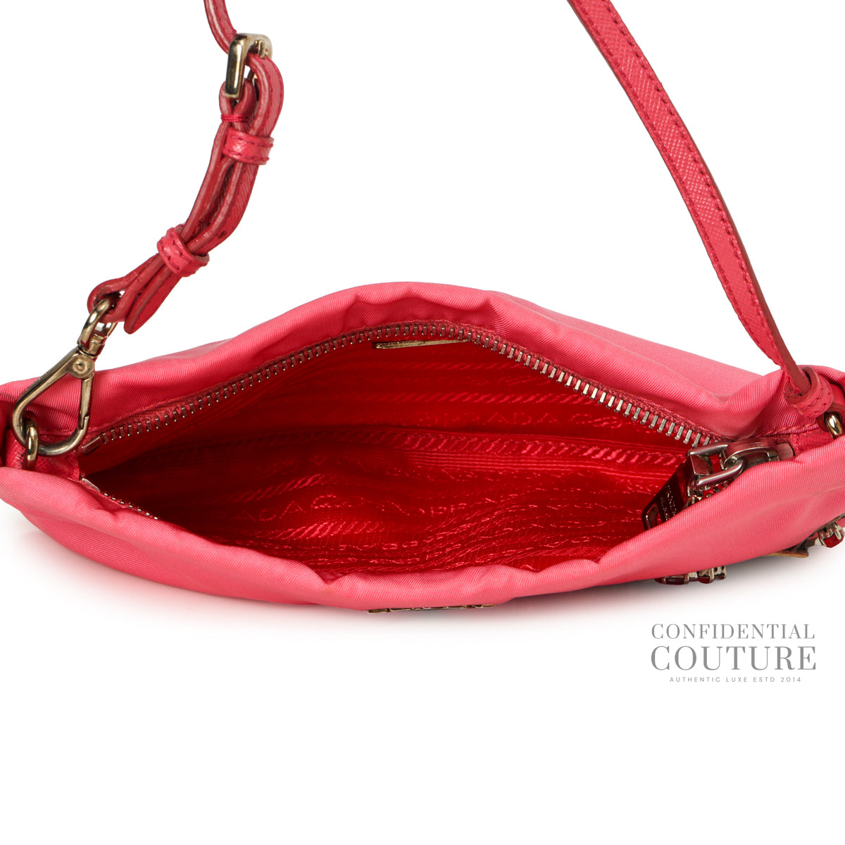 Pink Tessuto Nylon Tattoo Pochette