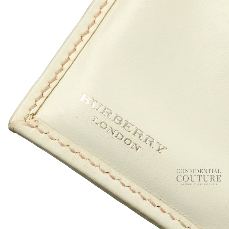 Pre-loved Burberry Check Plaid Print Multicolor Compact Wallet