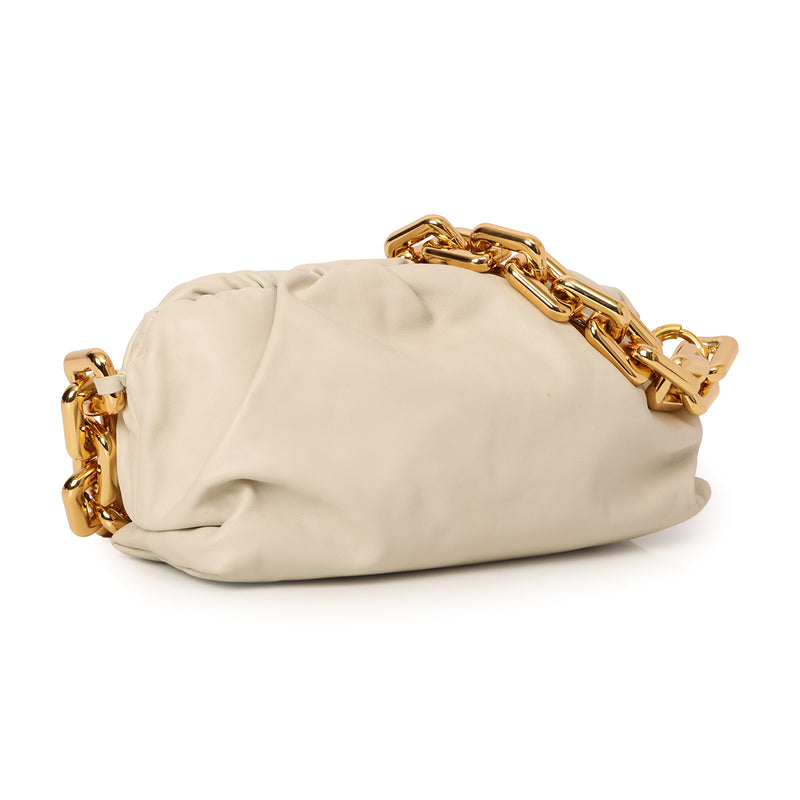 Ivory Chain Pouch Shoulder Bag