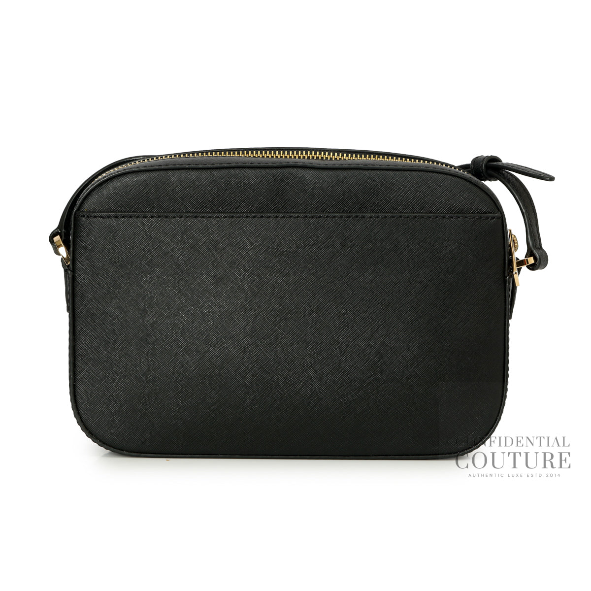 Black Jet Set Large Saffiano Leather Crossbody Bag
