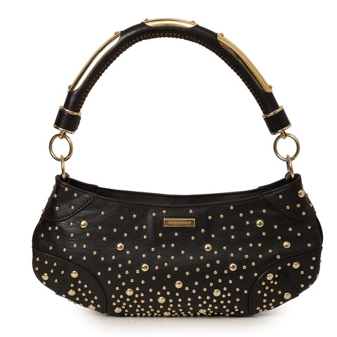 Studded Cadet Black Shoulder Bag