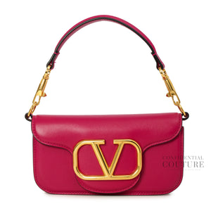 Garavani Locò In Fuchsia Pink Calfskin Small Shoulder Bag