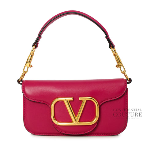 Garavani Locò In Fuchsia Pink Calfskin Small Shoulder Bag
