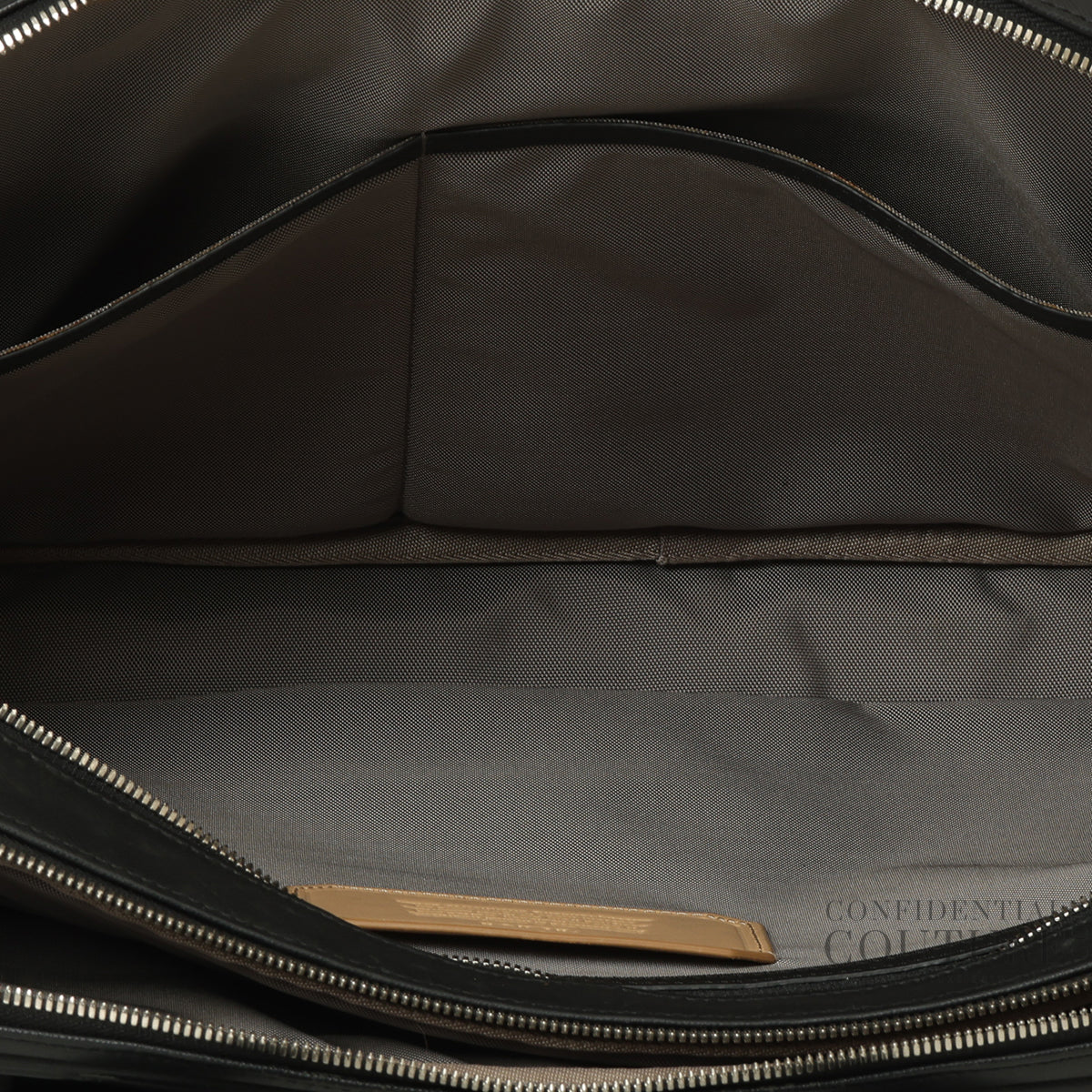 Astor Regis Black Leather Briefcase