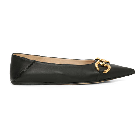 Deva Horsebit & Cain-Leather Flats