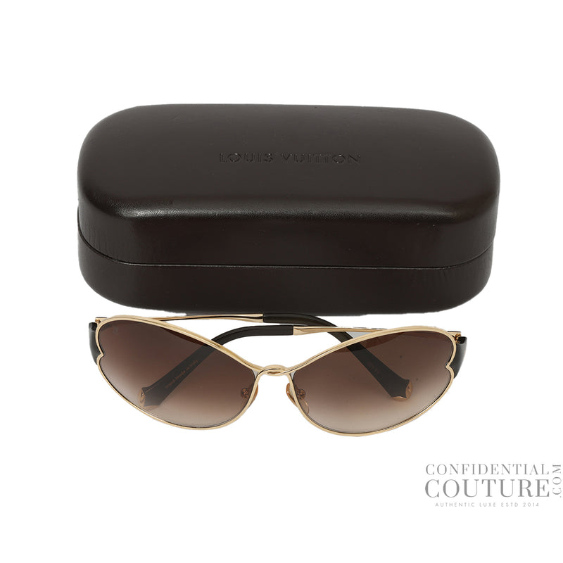 Gold Metal Frame Daisy Sunglasses-Z0262U
