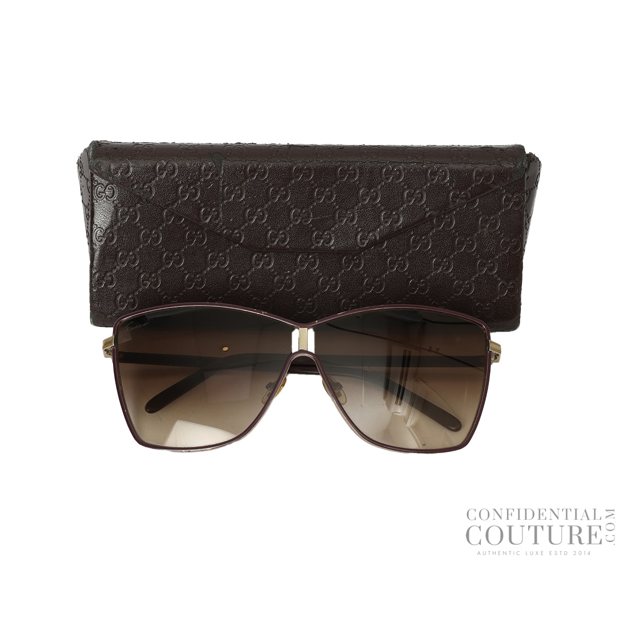 Brown Round Acetate sunglasses