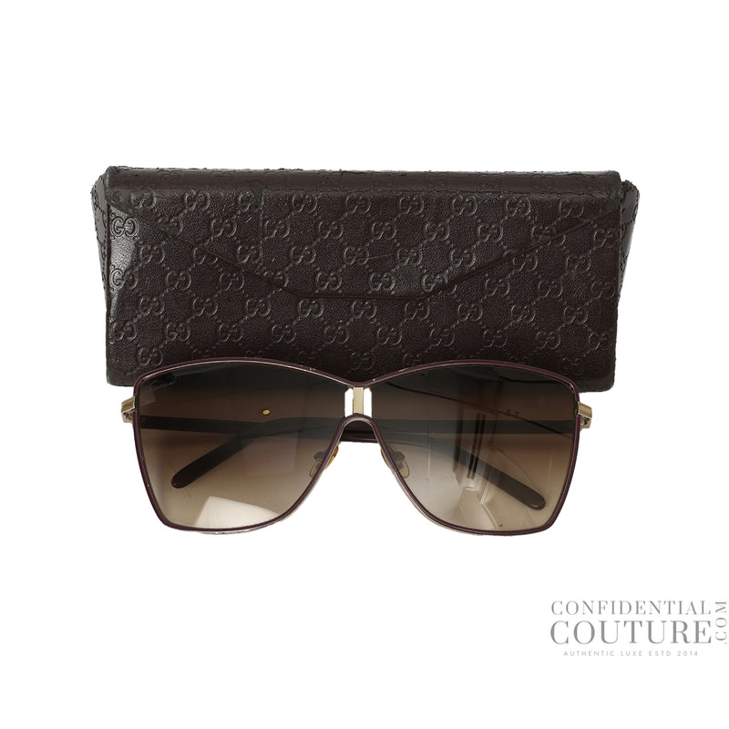 Pre-loved Gucci Brown Round Acetate sunglasses