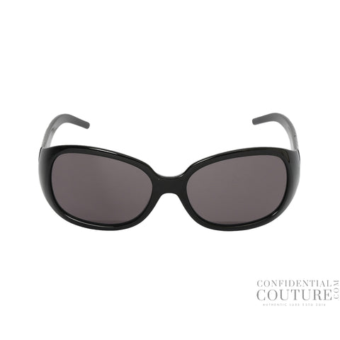 FS444 001 58O17 Black Acetate Monogram Sunglasses