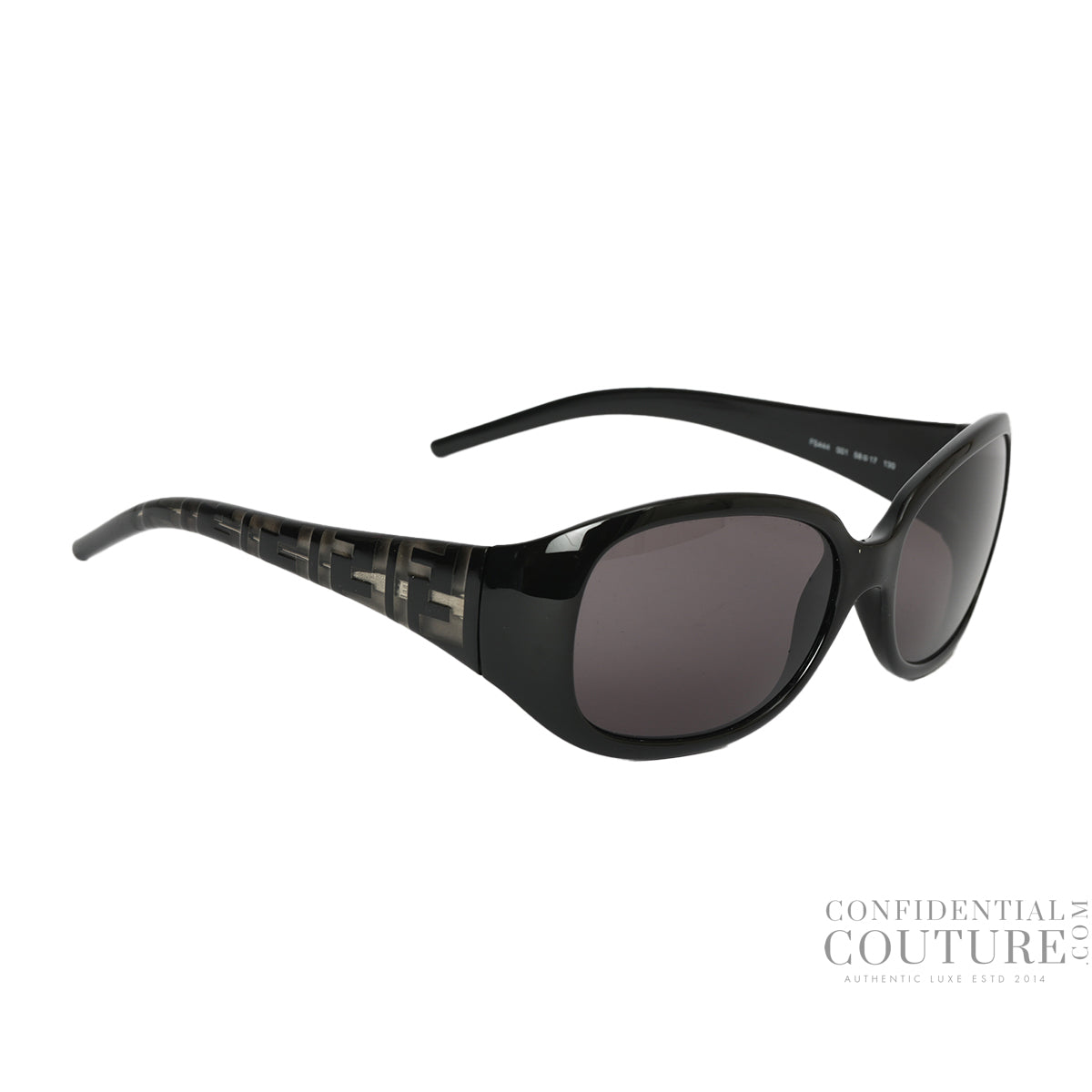 FS444 001 58O17 Black Acetate Monogram Sunglasses