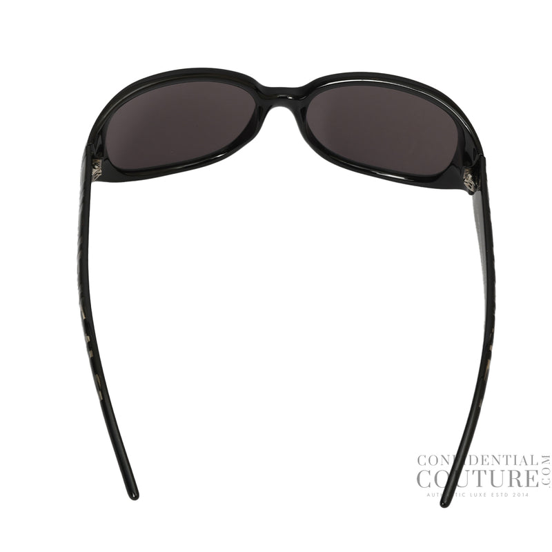 Women Fendi FS444 001 58O17 Black Acetate Monogram Sunglasses