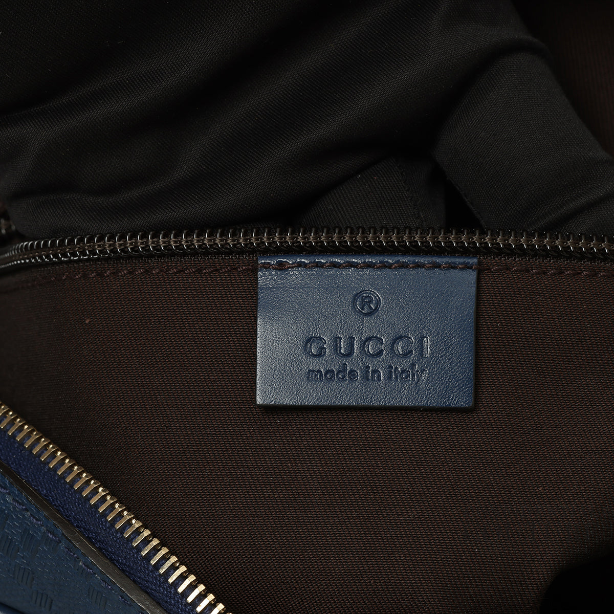 Blue Diamante Leather Medium Hilary Messenger Bag