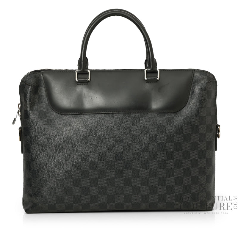 Damier Graphite Porte-Documents Jour NM