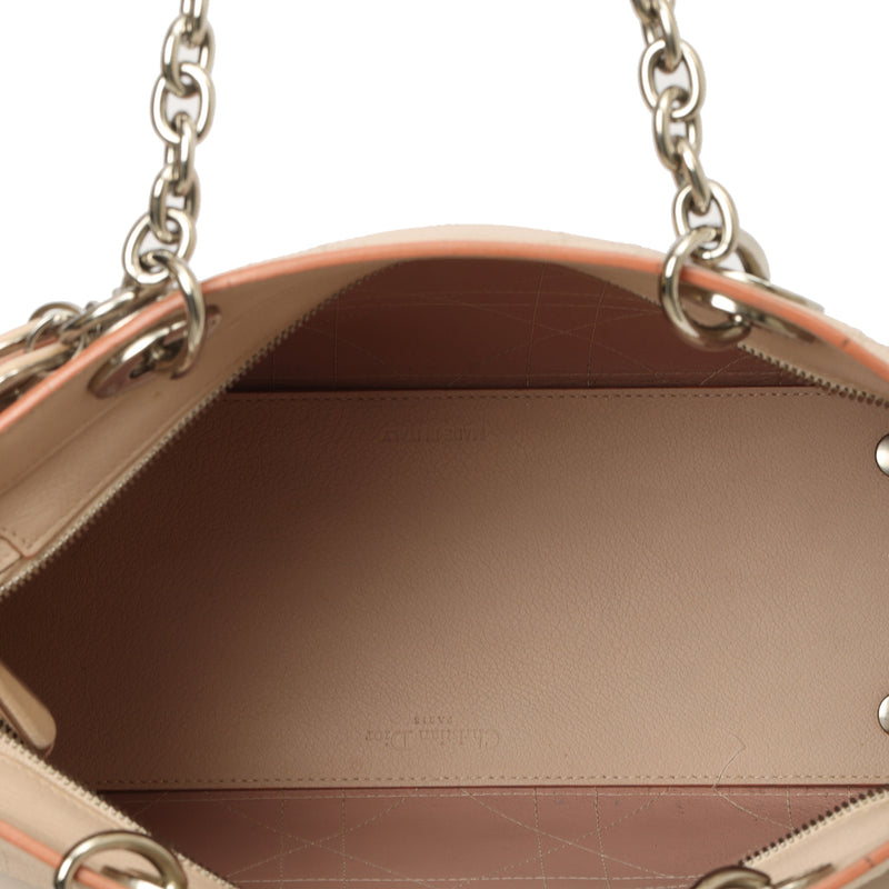 Rose Poudre Medium Leather Cannage Quilted Ultradior Bag