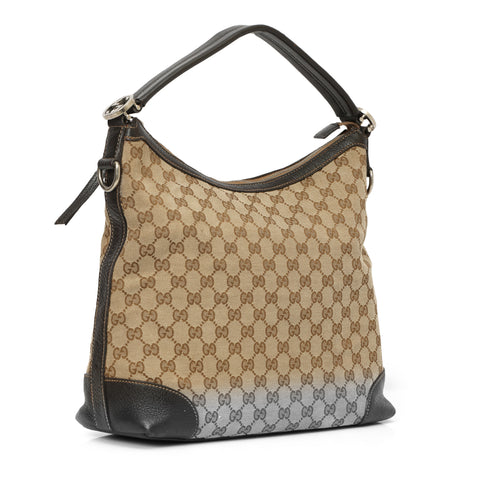 GG Canvas Beige/Brown Hobo Bag