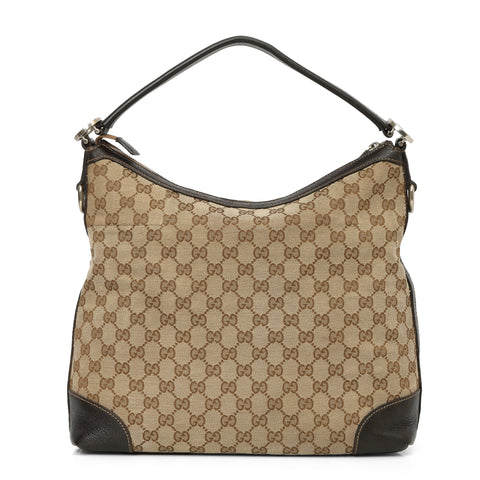 GG Canvas Beige/Brown Hobo Bag