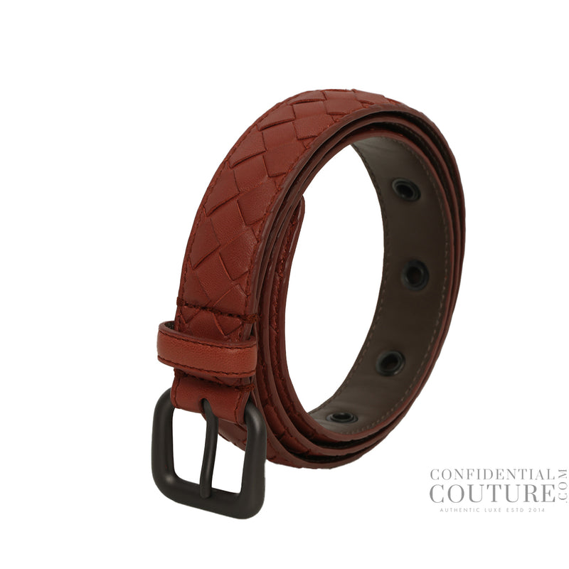 Bottega Veneta Brick Leather Belt