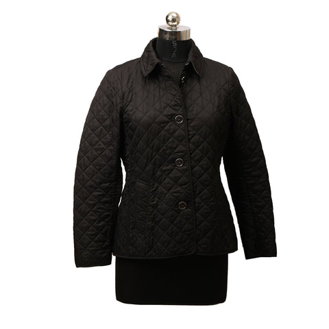 Button-Front Quilted Jacket - M