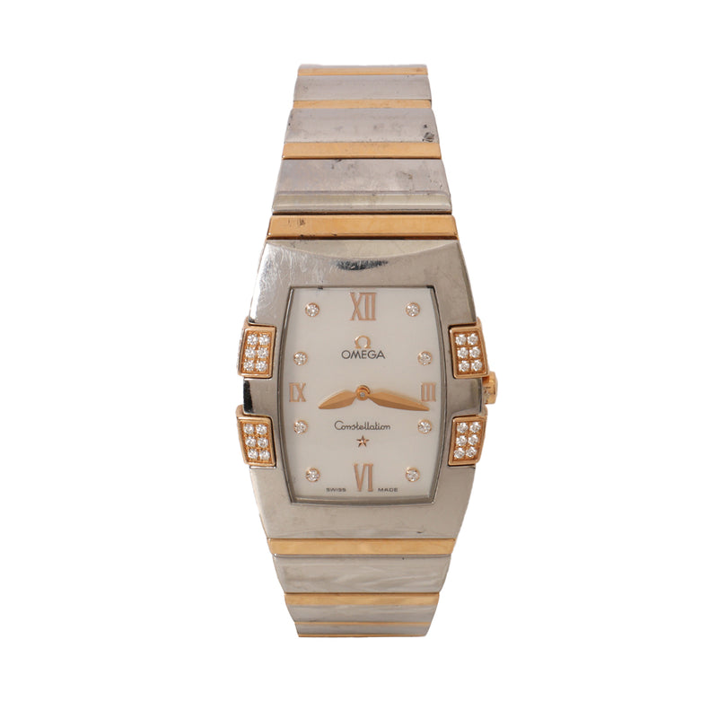 MOP Steel & Gold Quadrella Watch 32mm