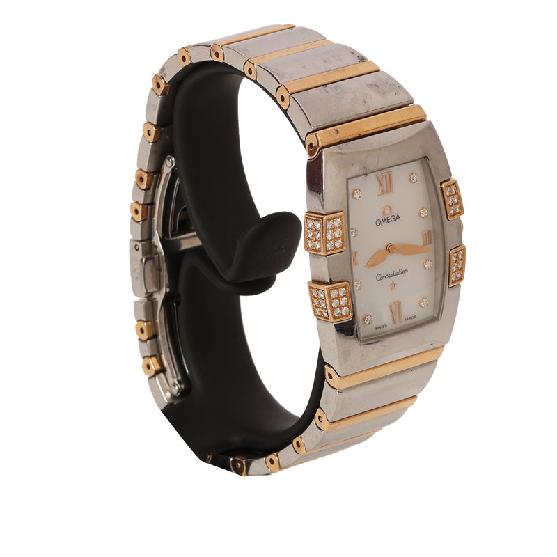 MOP Steel & Gold Quadrella Watch 32mm