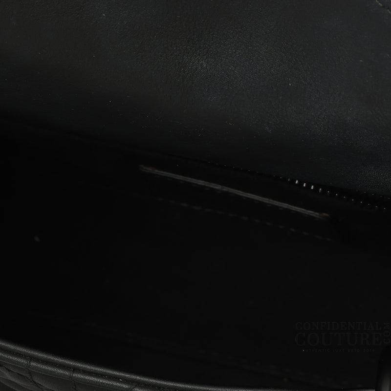 Mini Lady Dior Bag Black Ultramatte Cannage Calfskin