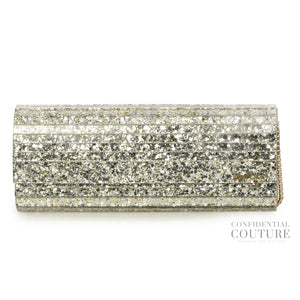 Sweetie Silver Glitter Clutch with Detachable Strap