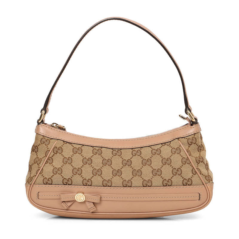 Gucci brown guccissima mayfair pochette beige sale