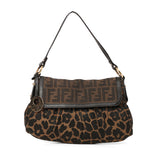 Brown Zucca Canvas Shoulder Bag