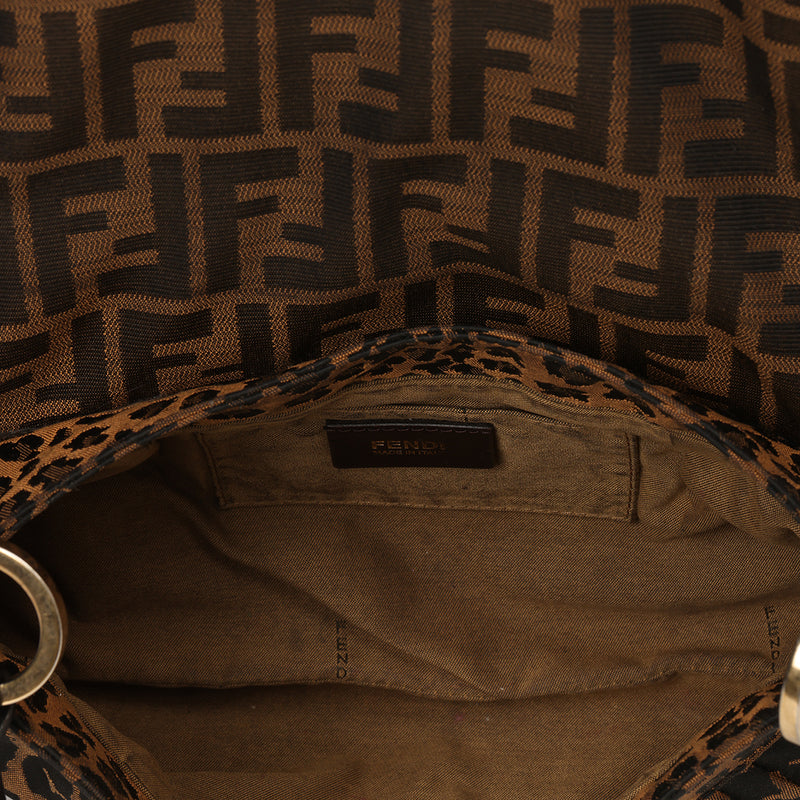 Brown Zucca Canvas Shoulder Bag