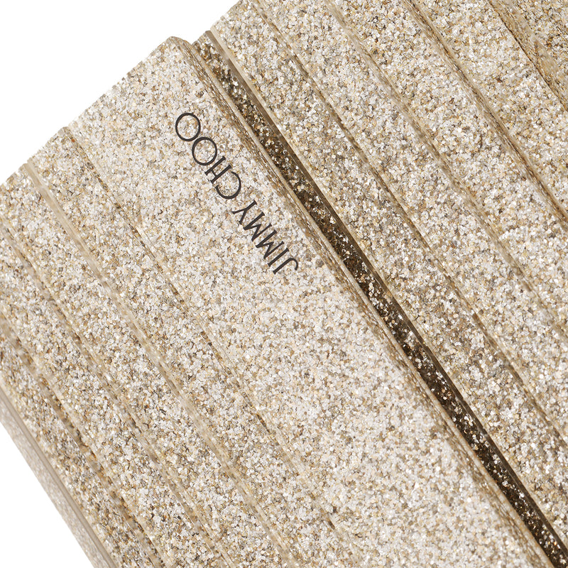 Jimmy choo sweetie fine glitter foldover clutch sale