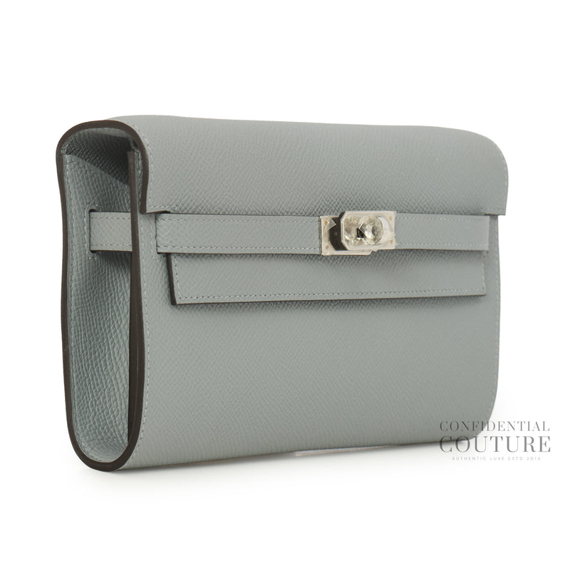 Gris Pantin Kelly To Go Wallet With Silver Hardware- 2025