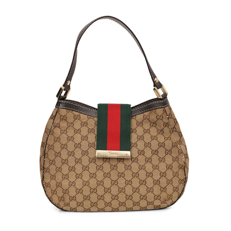 Pre-loved Gucci Supreme GG Canvas Hobo Shoulder Bag
