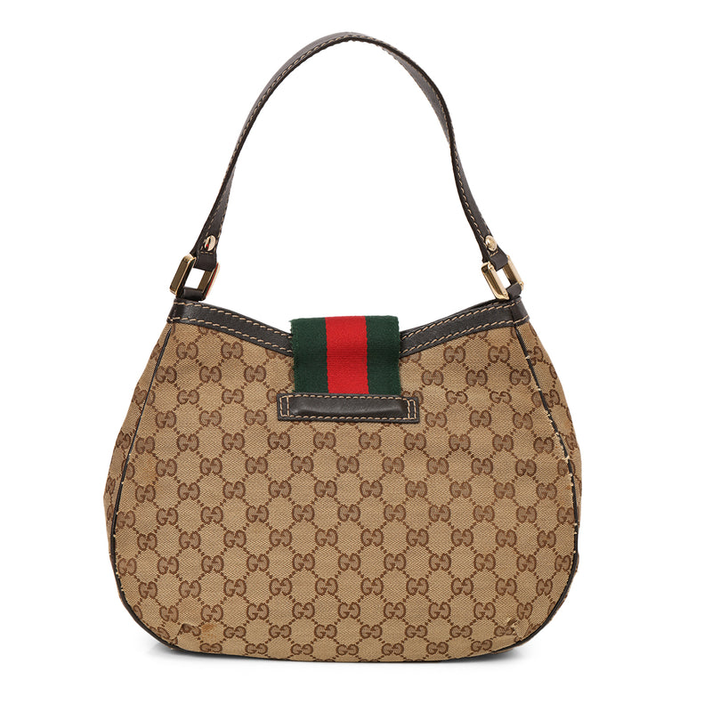 Pre loved gucci supreme gg canvas hobo shoulder bag price