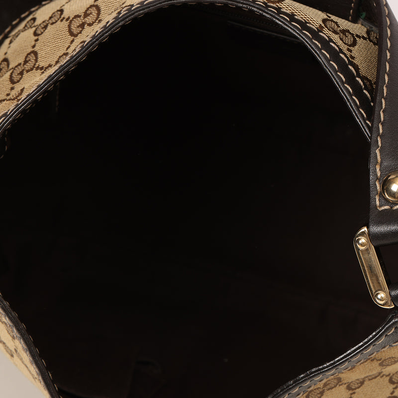 Pre loved gucci supreme gg canvas hobo shoulder bag sale