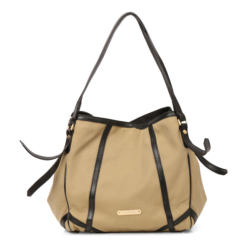 Pre-loved Burberry Canterbury Canvas Tote Bag Beige